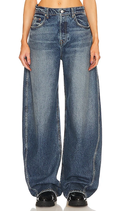 Grlfrnd Paola Barrel Leg Jean In Blue