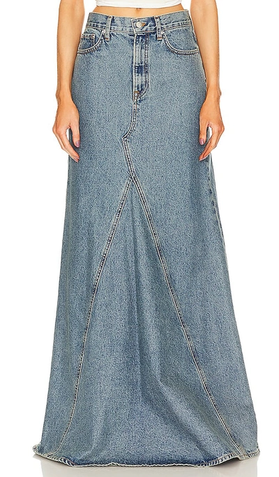 Grlfrnd Fiona Godet Maxi Skirt In Inwood Hill