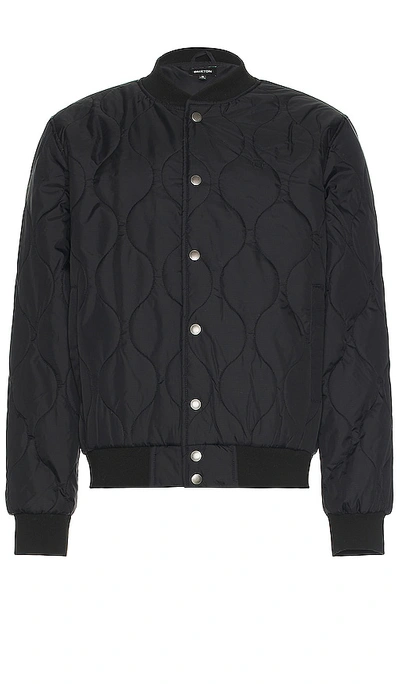 Brixton Dillinger Quilted Bomber Jacket In É»‘è‰²