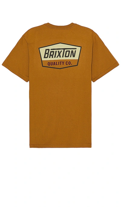 Brixton Regal Short Sleeve Standard Tee In Brown