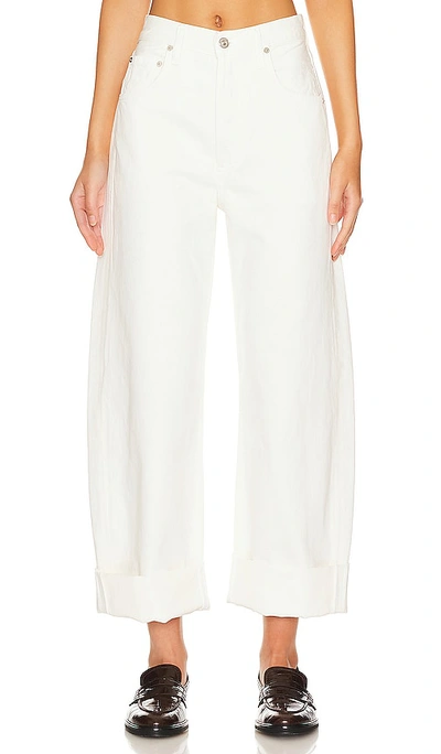 Citizens Of Humanity Ayla Baggy Cuffed Crop In Ivory