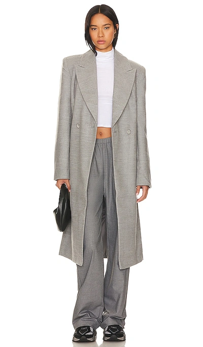 Lovers & Friends X Rachel Adeline Coat In Stone Grey