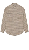 PALM ANGELS MICRO CHECK OVERSHIRT