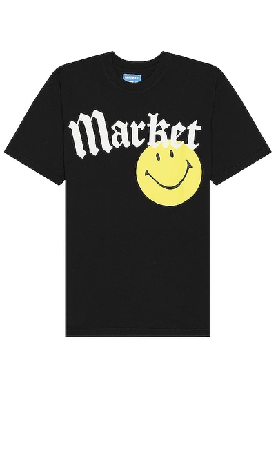 Market Smiley Gothic T-shirt In Black