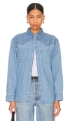 Levi's Teodora Western Snap-up Denim Shirt In Blue
