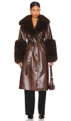 OW COLLECTION ASTRID FAUX FUR COAT