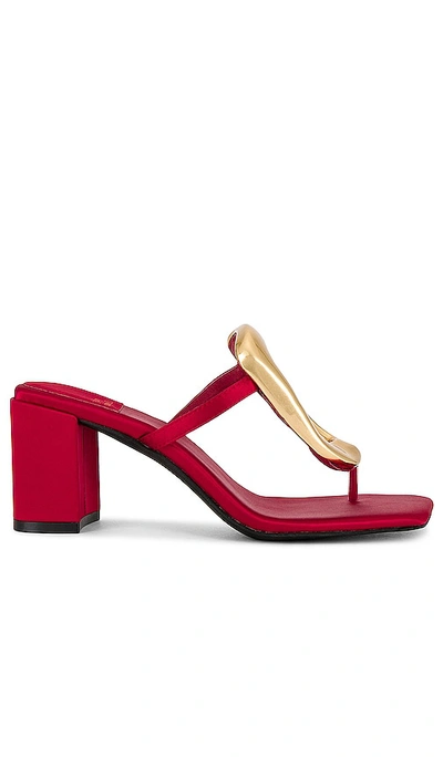 Jeffrey Campbell Linq-mh Sandal In Red & Gold