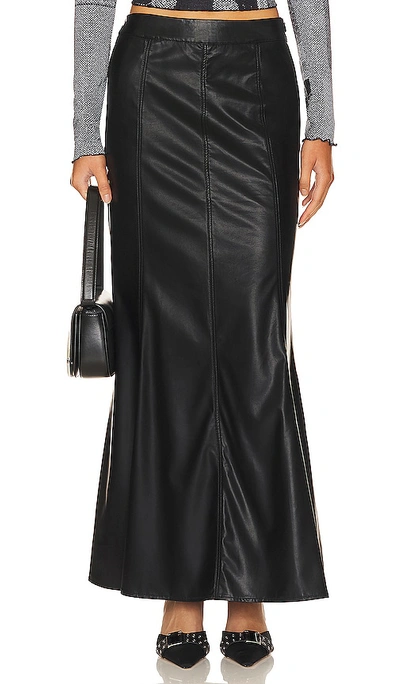 Superdown Leyla Faux Leather Skirt In Black