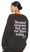 The Mayfair Group Somebody Loves You Crewneck In Charcoal