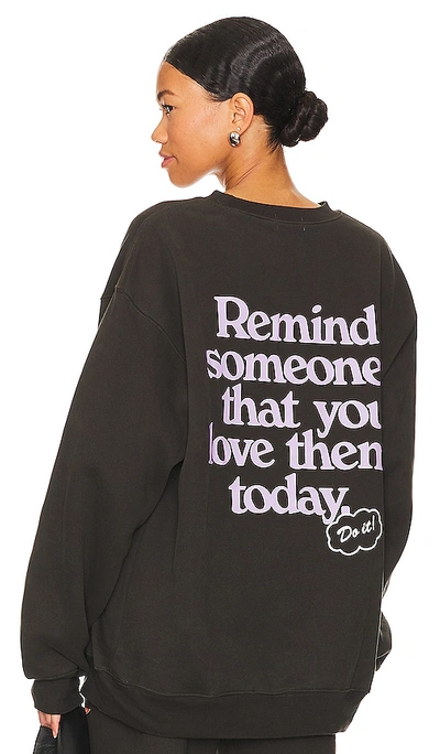 The Mayfair Group Somebody Loves You Crewneck In Charcoal