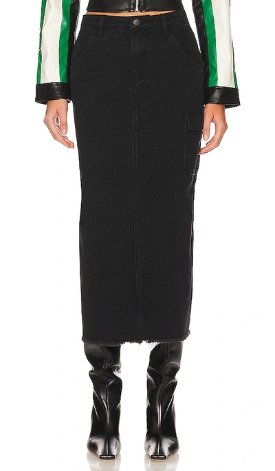 Superdown Nicolette Cargo Skirt In Vintage Black