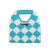 MARNI MARNI KIDS LOGO PATCH CHECKED CROCHET SHOULDER BAG