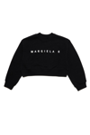 MM6 MAISON MARGIELA MM6 MAISON MARGIELA KIDS LOGO PRINTED CROPPED SWEATSHIRT