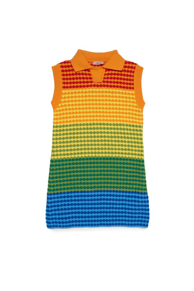 N°21 Kids Rainbow Crochet In Multi