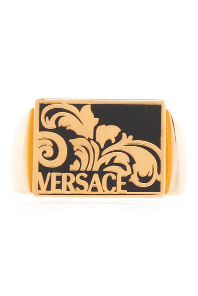 Versace Palmette Logo In Gold