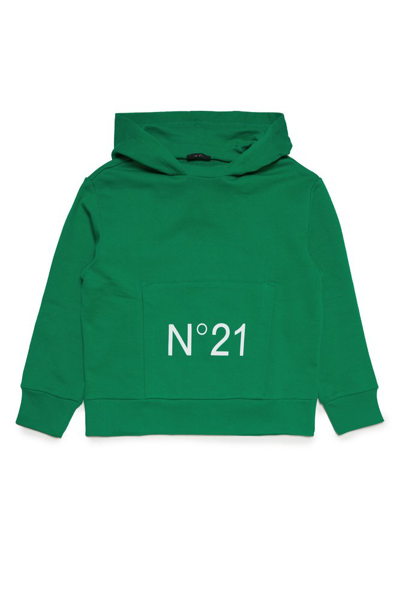 N°21 Nº21 Kids Logo In Green