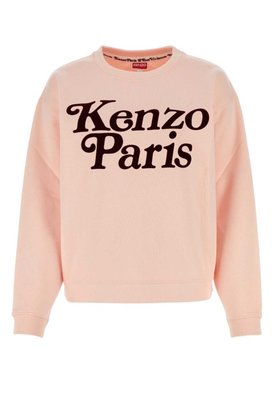 Kenzo Crewneck Sleeved Sweatshirt In Pink