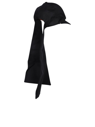 Sacai Bow Detailed Hat In Black