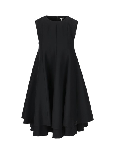 Loewe Double Layer Dress In Black