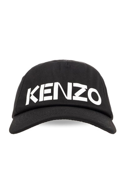 Kenzo Logo Embroidered Baseball Cap In Black