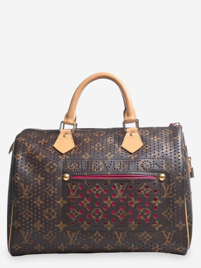 Pre-owned Louis Vuitton Synthetic Fibers Handbag In Brown
