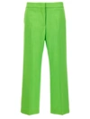 Msgm Straight-leg Tailored Trousers In Green