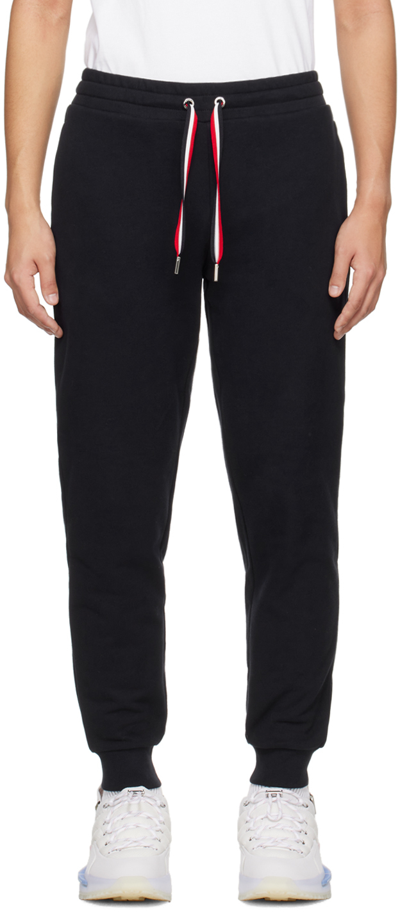 Moncler Navy Drawstring Sweatpants In Dark Navy Blue 778