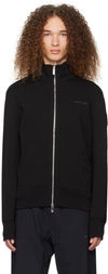 MONCLER BLACK BONDED SWEATSHIRT