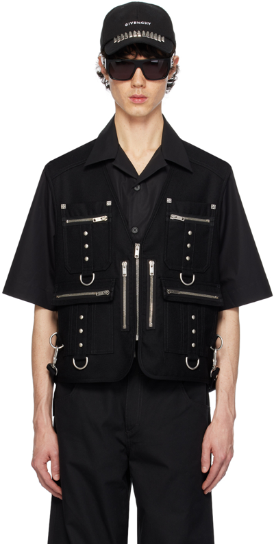 Givenchy Black Multipocket Waistcoat