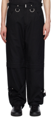 GIVENCHY BLACK TWO-IN-ONE TROUSERS