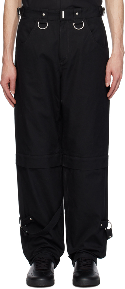 Givenchy Black Two-in-one Trousers In 001-black