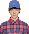 GIVENCHY BLUE CURVED CAP EMBROIDERED LOGO CAP