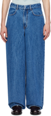 GIVENCHY BLUE LOW CROTCH JEANS