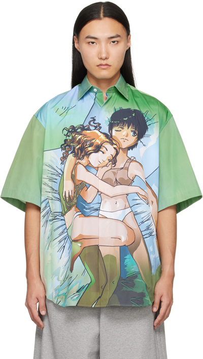 Vetements Green Anime Shirt