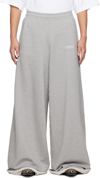 VETEMENTS GRAY EMBROIDERED SWEATPANTS