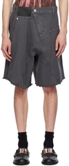 JW ANDERSON GRAY TWISTED SHORTS
