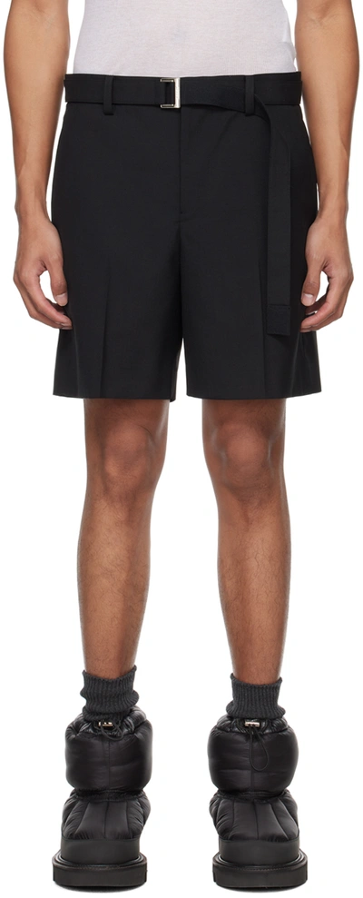 Sacai Men's Tailored Suiting Shorts In Black