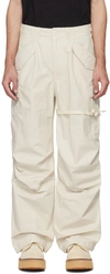 R13 OFF-WHITE MARK MILITARY CARGO PANTS