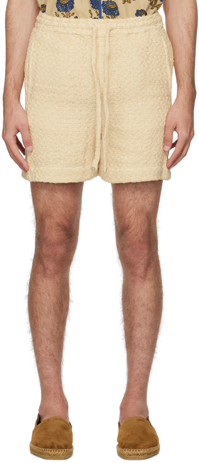 Harago Off-white Drawstring Shorts In Off White