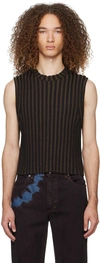 Eckhaus Latta Brown Keyboard Vest In Coffee