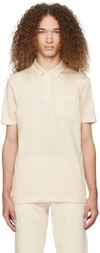 Sunspel Mens Undyed Riviera Regular-fit Cotton-jersey Polo Shirt In Ecru