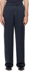 Hope Navy Wind Elastic Trousers In Dark Blue