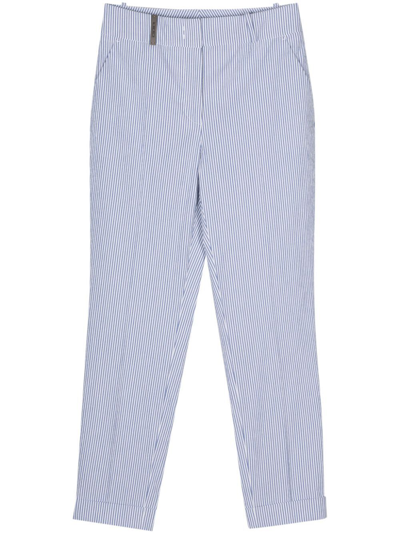 Peserico Regular Pants With Lapel In Blue