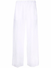 Aspesi Elasticated Straight-leg Trousers In White