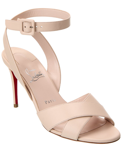 Christian Louboutin Mariza 85 Leather Sandal In White