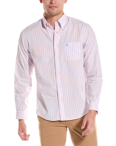 Brooks Brothers Poplin Woven Shirt In Pink