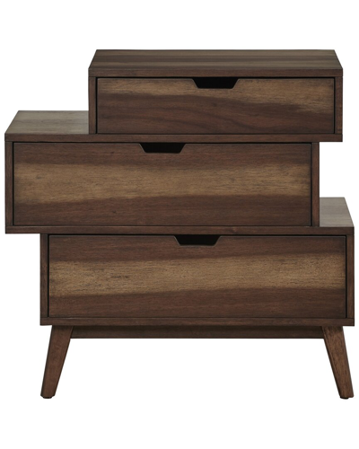 Progressive Furniture 3-drawer Nightstand In Brown