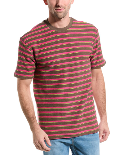 Scotch & Soda Structured Stripe T-shirt In Multi