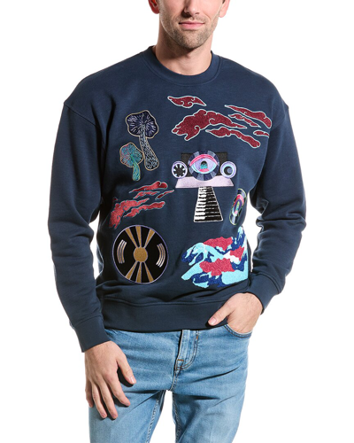 Scotch & Soda Festival Sweatshirt In Navy