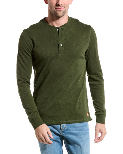 Scotch & Soda Henley T-shirt In Green